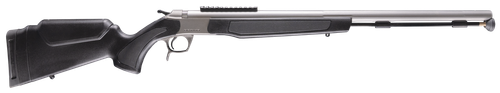 CVA PR2050SM Optima  50 Cal 26" Stainless Fluted Barrel, 0 MOA Picatinny Rail Stainless Steel Receiver, Fixed Black Synthetic Stock