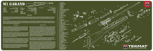 TekMat TEKR36M1GARAND-OD M1 Garand Cleaning Mat OD Green Rubber 12"x36" M1 Garand Parts Diagram