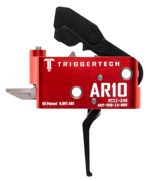 TriggerTech ARTTRB14NNF Diamond  Black/Red Straight Fits AR-10