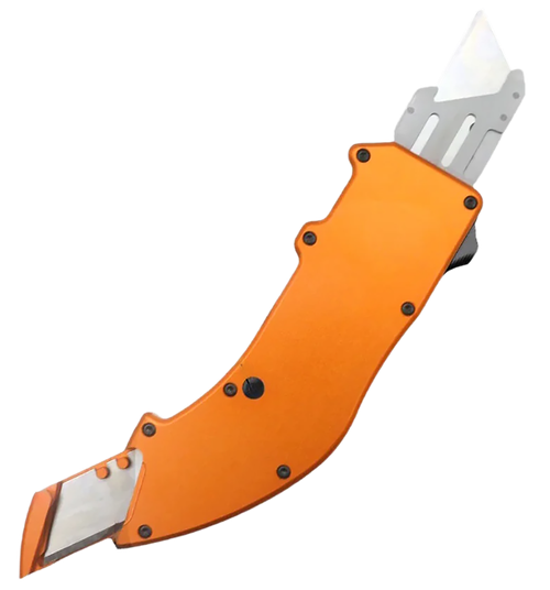 Templar Knife  Squire Utility OTF Razor Plain Orange Anodized 5.38" Aluminum Handle