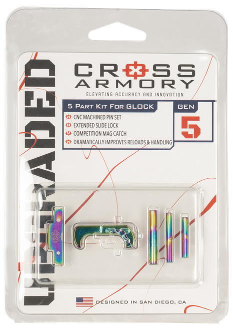 Cross Armory CRG5OKRB 3 Piece Upgrade Kit Glock Gen5 Rainbow Aluminum
