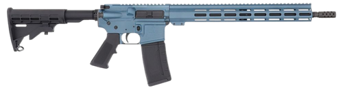 Great Lakes Firearms GL15223BLU AR-15  223 Wylde 30+1 16" Black Nitride Threaded Barrel, Blue Titanium Cerakote Aluminum Receiver w/Picatinny Rail, M-LOK Handguard, Black Polymer Stock, Mil-Spec Grip