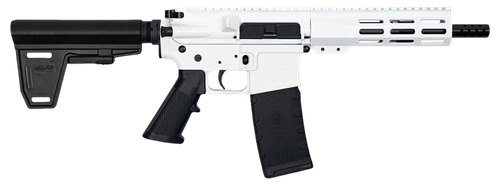 Great Lakes Firearms GL15223PBWHT AR-15  223 Wylde 30+1 7.50" Black Nitride Threaded Barrel, M-LOK Handguard, White Cerakote Aluminum Receiver w/Picatinny Rail, Black Polymer Mil-Spec Grip