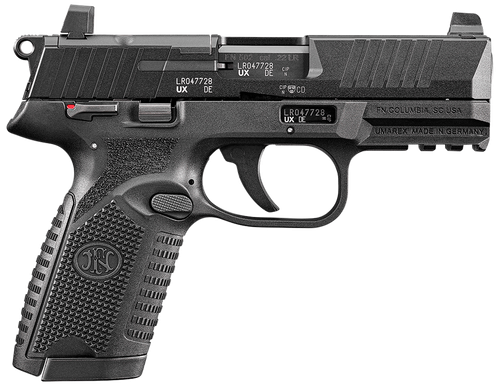 FN 66101013 502 MRD Full Size 22 LR 10+1 4" Black Target Crown Steel Barrel/Black PVD Optic Ready/Serrated Slide/Black Polymer Frame w/Accessory Rail/Black Textured Polymer Grips Ambidextrous