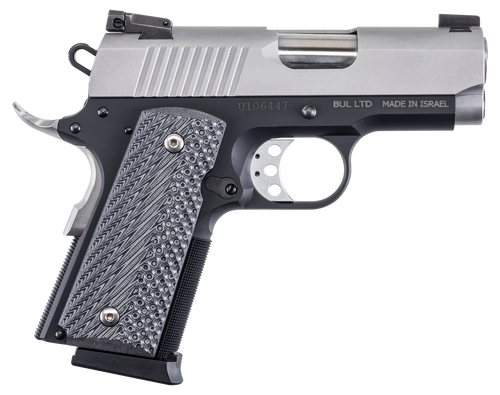 Magnum Research DE1911UTT Desert Eagle 1911 U 45 ACP 6+1 3" Stainless Serrated Slide, Two-Tone w/Black Finish Aluminum Frame w/Beavertail, Black/Gray G10 Grips