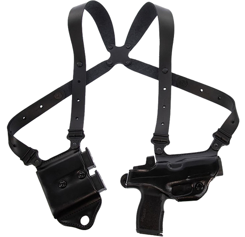 Galco MCII894RB Miami Classic II Shoulder System Shoulder Fits Chest Up To 56"/Sig P365 X Macro Black Steerhide  Right Hand