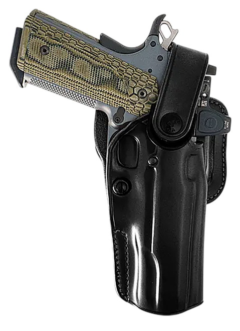 Galco APO224RB APO Strongside/Crossdraw OWB Black Steerhide Fits Glock 17 Gen1-5 Belt Holster Right Hand