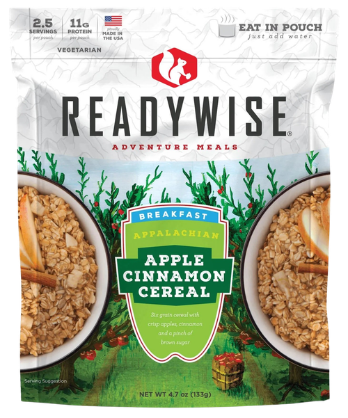 Wise Foods RW05802 Apple Cinnamon Cereal  2.5 Servings 6 Per Case
