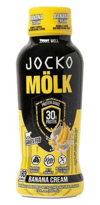 Jocko Fuel 29090 Banana Cream Protein Shake 12oz 12Pack