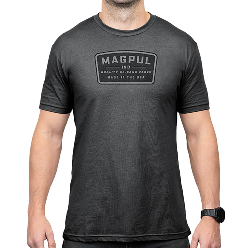 Magpul MAG1526-010-S Go Bang Parts  Charcoal Gray Cotton/Polyester Short Sleeve Small