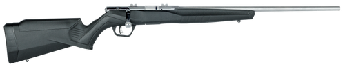 Savage Arms 70802 B17 FVSS Bolt Action 17 HMR Caliber with 10+1 Capacity, 21" Heavy Barrel, Matte Stainless Metal Finish & Matte Black Synthetic Stock Right Hand (Full Size)