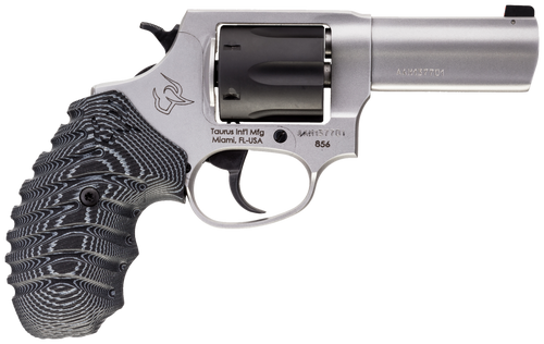Taurus 2-85635NSVZ 856 Defender 38 Special +P 6rd 3" Matte Black Cylinder Matte Stainless Steel Frame & Barrel Black & Gray VZ Grip