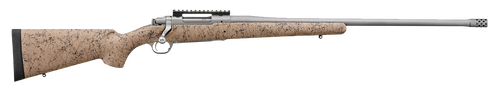 Ruger 57153 Hawkeye FTW Hunter Full Size 308 Win 4+1 24" Matte Stainless Steel Threaded Barrel, Picatinny Rail Stainless Steel Receiver, Speckled Tan/Black HS Precision Synthetic Stock