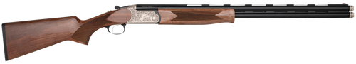 Charles Daly 930344 202A  Full Size 28 Gauge Break Open 3" 2rd 26" Blued Vent Rib Barrel, Silver Engraved Aluminum Receiver, Checkered Walnut Stock