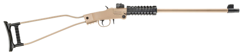 Chiappa Firearms 500255 Little Badger  Full Size 22 LR, 1 Shot 16.50" Desert Sand Cerakote Steel Barrel, Desert Sand Cerakote Quad Picatinny Receiver, Desert Sand Cerakote Wire Frame Stock, Right Hand