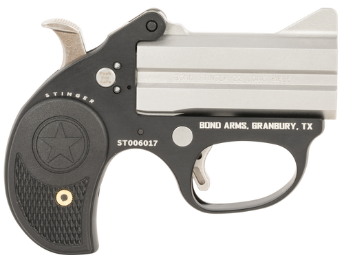 Bond Arms BAST Stinger  22 LR 2rd, 3" Double Matte Stainless Steel Barrel, Anodized Aluminum Frame, Black Nylon Grip, Rebounding Hammer, Crossbolt Safety