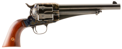 Taylors & Company 550378 1875 Army Outlaw 357 Mag Caliber with 7.50" Blued Finish Barrel, 6rd Capacity Blued Finish Cylinder, Color Case Hardened Finish Steel Frame & Walnut Grip