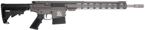 Great Lakes Firearms GL10308SSTNG GLFA  308 Win 10+1 18" Cerakote Threaded Barrel, Tungsten Cerakote Picatinny Rail Aluminum Receiver, 6 Position Mil-Spec Synthetic Stock, Mil-spec Polymer Grip