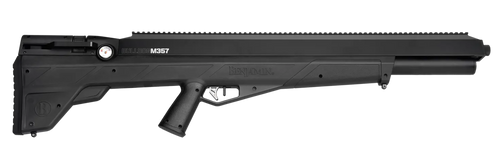Benjamin BPBM3S Bulldog M357 PCP 357 Pellet 5 Shot Black Lothar Walther Barrel, Black Receiver w/Picatinny Rail, Fixed Bull Black Stock