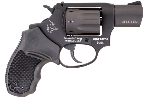 Taurus 2942021UL 942 Ultra-Lite 22 LR 8rd 2" Matte Black Finish Barrel, Matte Black Finish Cylinder, Black Anodized Finish Aluminum Frame & Finger Grooved Black Polymer Grip