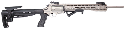 Iver Johnson Arms IJ1000TSN IJ1000  410 Gauge 5rd 18" Satin Nickel Barrel, Satin Nickel Receiver w/Picatinny Rail, Black Fixed Stock