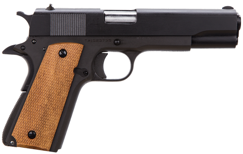 Taylors & Company 230003 1911  45 ACP Caliber with 5" Barrel, 7+1 Capacity, Overall Black Parkerized Finish Steel, Beavertail Frame, Serrated Steel Slide & Checkered Walnut Grip