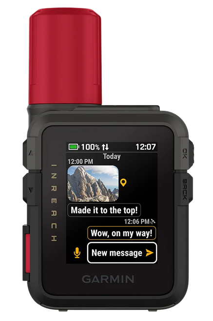 Garmin 0100338710 inReach Mini 3 Plus Black/Red Size Compact Sunlight-Readable/Transflective Color MIP