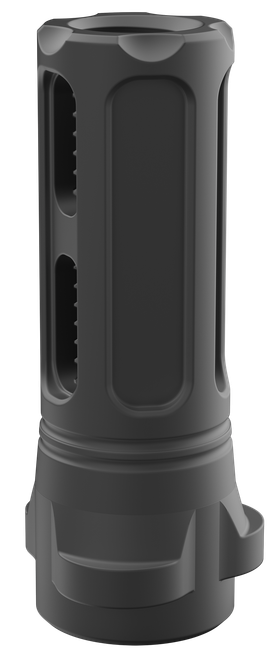Breek BRK4324 Sentinel Caged Flash Hider Black Nitride Steel 5/8"x24 Threads 9mmLuger Compatible w/ Breek-LOK 3QD