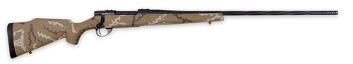 Weatherby VHH653WR8B Vanguard Outfitter 6.5-300 Wthby Mag 3+1 26" Threaded/Spiral Fluted, Graphite Black Barrel/Rec, Tan with Brown & White Sponge Synthetic Stock, Accubrake Muzzle Brake, Adj. Trigger