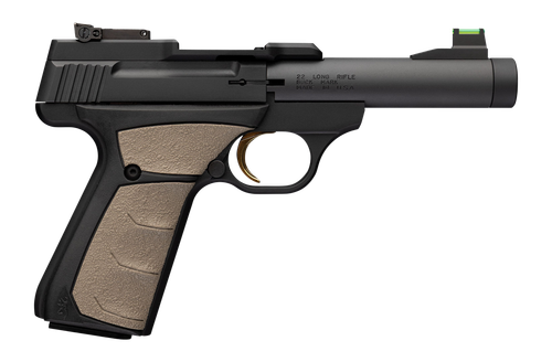 Browning 051609490 Buck Mark Micro Bull SR 22 LR 10+1 4.40" Matte Black Threaded Bull Barrel, Matte Black Alloy Frame, Black/FDE Overmolded UFX Grip, RMSc Footprint