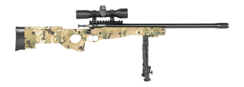 Crickett KSA2147 Precision Gen2 22 LR 1rd Blued Threaded Bull Barrel, Drilled & Tapped Receiver, MultiCam Skeletonized Synthetic Stock