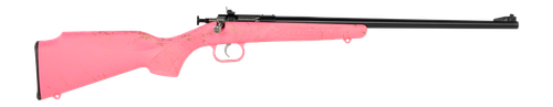 Crickett KSA2341 My First Rifle Gen2 22 LR 1rd 16.13" Blued Single Shot Barrel, Drilled & Tapped Receiver, Pink w/Gold Webbing Fixed Synthetic Stock