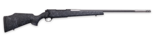 Weatherby MAM01N340WR8B Mark V Accumark 340 WBY Mag 3+1 26" Spun Stainless w/Graphite Black Cerakote Fluted Threaded Barrel, Graphite Black Cerakote Steel Drilled & Tapped Receiver, Matte Black w/Spid