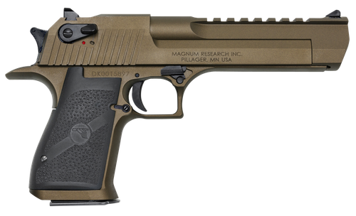 Magnum Research DE50BB Desert Eagle Mark XIX 50 AE 6" 7+1 Burnt Bronze Cerakote Carbon Steel Frame & Slide Black Rubber Grip