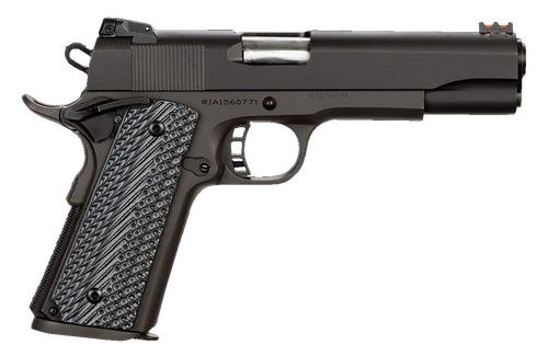 Rock Island 51623 Rock Ultra FS 9mm Luger Caliber with 5" Barrel, 10+1 Capacity, Overall Black Parkerized Finish Steel, Beavertail Frame, Serrated Slide & Black/Gray G10 Grip