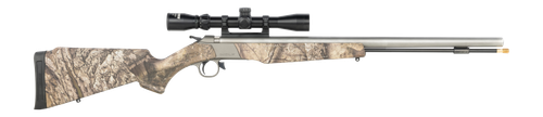 CVA PR2120SSCP Wolf Scope Package 50 Cal, Stainless Steel Barrel, Fixed Realtree APX Synthetic Stock