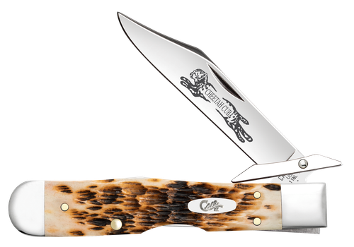 CASE 10812 CHEETAH CUB AMBER BONE