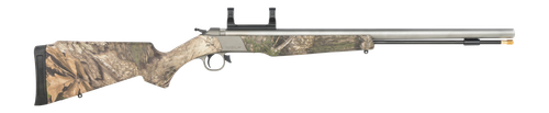 CVA PR2120SM Wolf  50 Cal 24" Blued Single Shot Barrel, Blued Drilled & Tapped Steel Receiver, Adjustable Stealth Gray Synthetic Stock