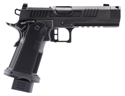 Alpha Foxtrot AA47X1CIG-XDBK19 AF1911 Romulus 9mm Luger 20+1 4.25" Black DLC Stainless Steel Threaded Compensated Barrel, Optic Ready/Serrated Slide & Frame w/Beavertail & Picatinny Rail, Aluminum Gri
