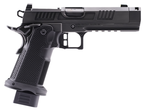 Alpha Foxtrot AA47X1CIG-XDBK19 AF1911 Romulus 9mm Luger 20+1 4.25" Black DLC Stainless Steel Threaded Compensated Barrel, Optic Ready/Serrated Slide & Frame w/Beavertail & Picatinny Rail, Aluminum Gri