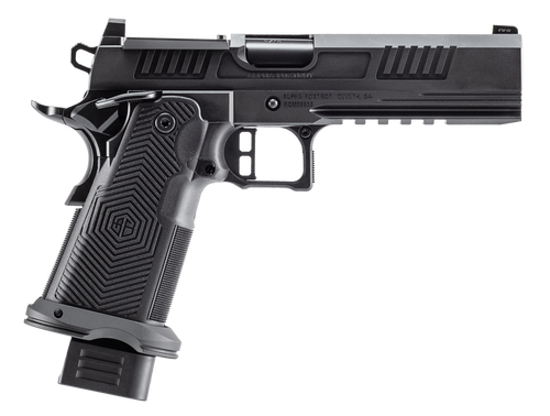 Alpha Foxtrot AA47X1EID-XDBK19 AF1911 Romulus 9mm Luger 20+1 17+1 5" Black DLC Stainless Steel Bull Barrel, Optic Ready/Serrated Slide & Frame w/Beavertail & Picatinny Rail, Aluminum Grip, RMSc/RMR Fo