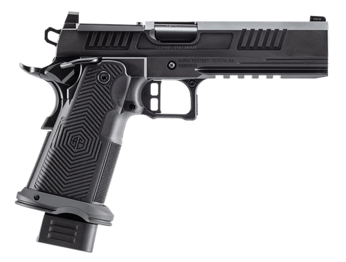 Alpha Foxtrot AA47X1EID-XDBK19 AF1911 Romulus 9mm Luger 20+1 17+1 5" Black DLC Stainless Steel Bull Barrel, Optic Ready/Serrated Slide & Frame w/Beavertail & Picatinny Rail, Aluminum Grip, RMSc/RMR Fo