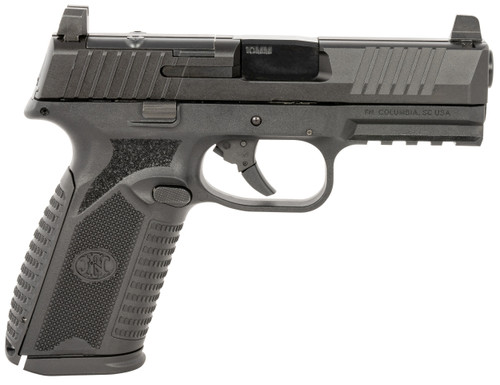FN 66101381 510 MRD Full Size 10mm Auto 10+1, 4.10" Black Target Crown Steel Barrel, Black PVD Optic Cut/Serrated Steel Slide & Polymer Frame w/Picatinny Rail, Ambidextrous