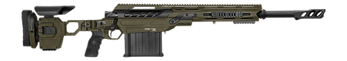 Cadex Inc CDX50DUAL50206BR20I2J5 CDX-50 Tremor 50 BMG 5+1 20.60" Black DLC Match Grade Threaded Barrel, Black DLC Aluminum Receiver w/Picatinny Rail, Adjustable Folding OD Green Stock, Black Polymer G