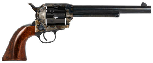 Taylors & Company 550911 1873 Cattleman SAO 38-40 Win Caliber with 7.50" Blued Finish Barrel, 6rd Capacity Blued Finish Cylinder, Color Case Hardened Finish Steel Frame & Walnut Navy Size Grip