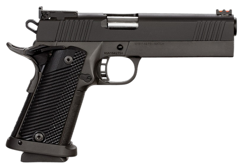 Rock Island 51738 Pro Ultra Match HC 40 S&W Caliber with 5" Barrel, 16+1 Capacity, Overall Black Parkerized Finish Steel, Beavertail Frame, Serrated Slide & Black G10 Grip