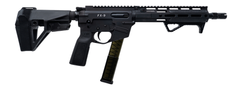 Freedom Ordance FX9P10E-BLK FX9P Elite 9mm Luger 10" Black Nitride Threaded Barrel, Black Anodized Aluminum Receiver w/Picatinny Rail, M-LOK Handguard, Black Polymer SB Tactical SBA5 Brace, Black Poly