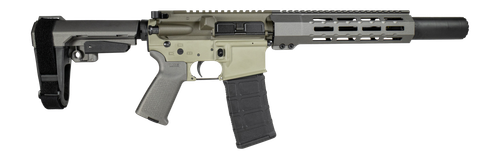 Shark Coast Tactical SCCSNKYSD556001 Sneeky Pete 5.56 NATO 30+1 7.50" Black Nitride Threaded Barrel, Aluminum Receiver w/Picatinny Rail, M-LOK Handguard, Polymer SB Tactical SBA3 Brace, Magpul MOE Gri