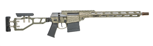 Cnc Firearms CNCQTOPO-G Q Fix 308 Win 16" Threaded Barrel, Green/Tan Topographic Receiver w/Picatinny Rail, Adjustable Folding Stock, AR Grip
