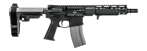 Griffin Armament MK2PSD30095P-W MK2 PSD 300 Blackout 9.50" Threaded Barrel, Black Anodized Aluminum Receiver w/Picatinny Rail, M-LOK Handguard, Black Polymer SBA3 Brace, Black A3 Grip, Ambidextrous